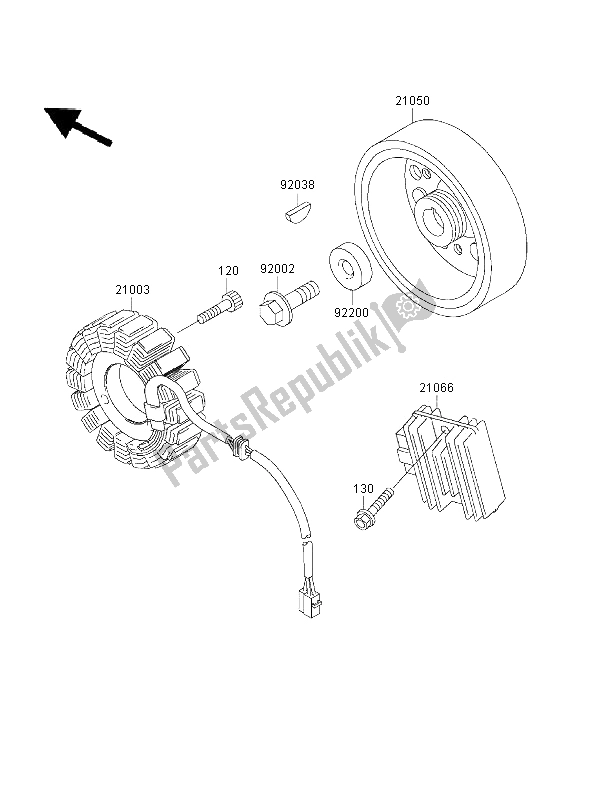 Tutte le parti per il Generatore del Kawasaki Ninja ZX 6R 600 1995