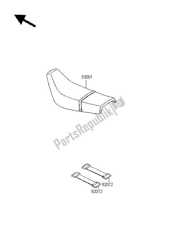 All parts for the Seat of the Kawasaki KMX 125 SW 1995