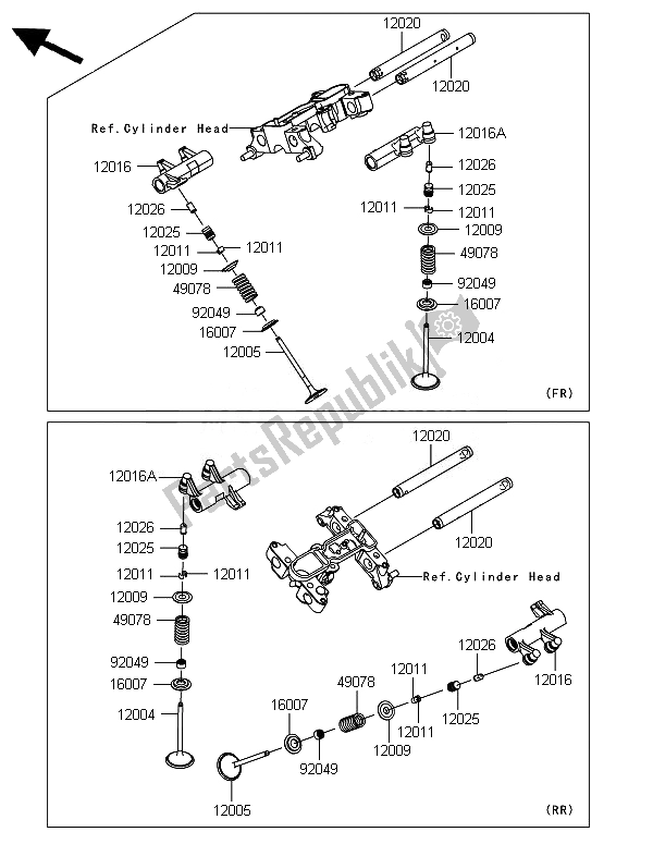 All parts for the Valve(s) of the Kawasaki VN 1700 Classic ABS 2014