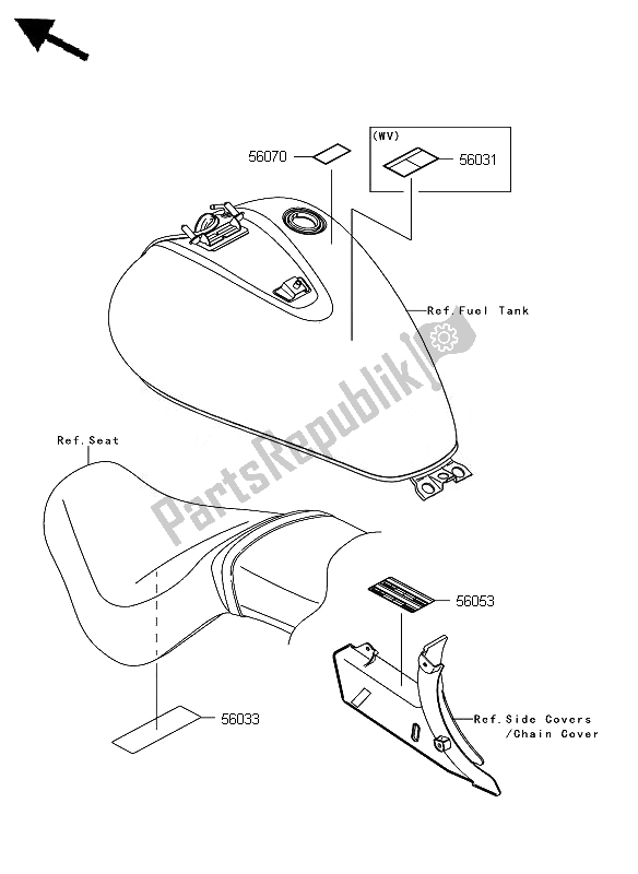 Todas las partes para Etiquetas de Kawasaki VN 900 Custom 2010