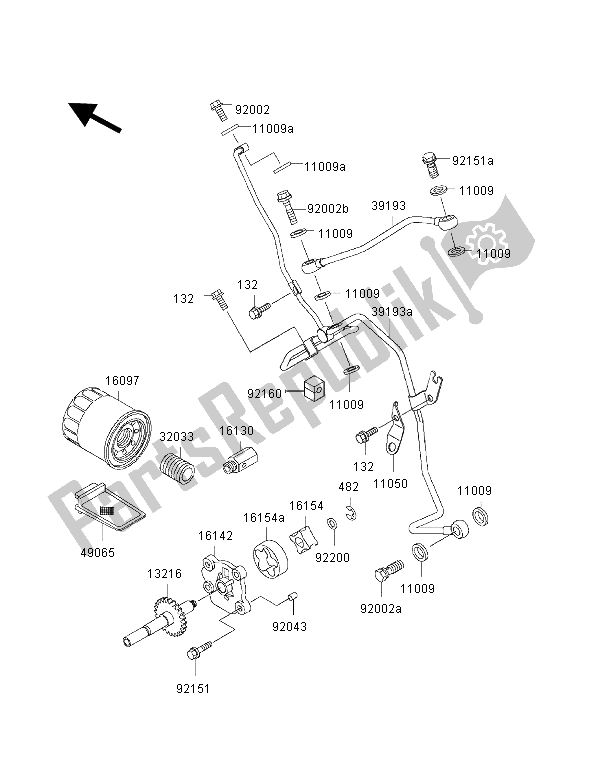 Todas las partes para Bomba De Aceite de Kawasaki KVF 400 4X4 2002