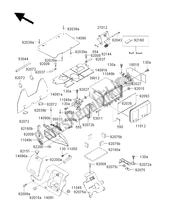 All parts for the Frame Fittings of the Kawasaki KVF 300 2000