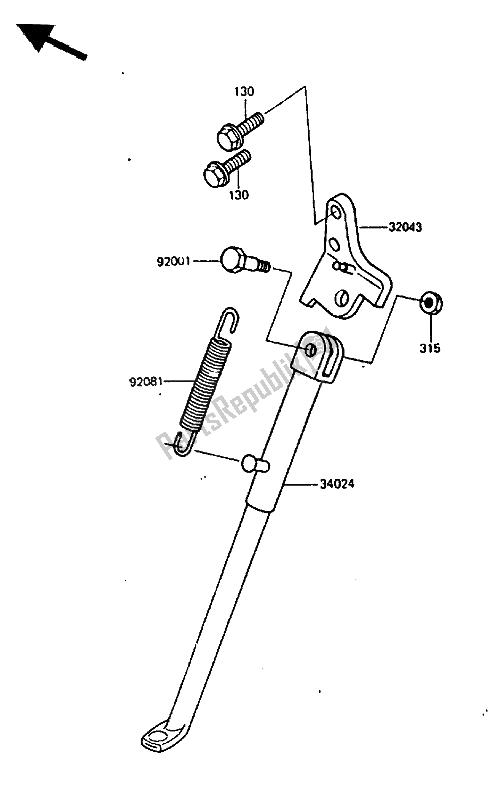 Toutes les pièces pour le Supporter du Kawasaki KX 250 1987