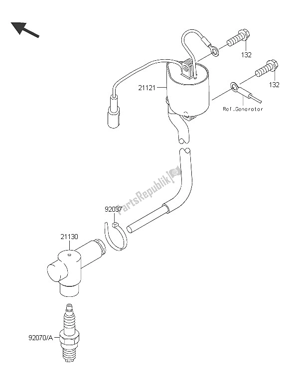 All parts for the Ignition System of the Kawasaki KX 85 LW 2016