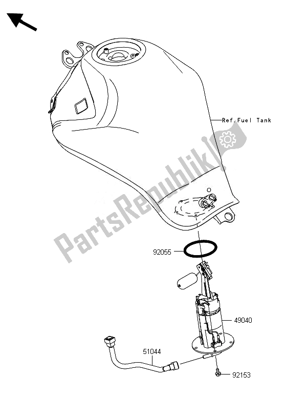 Tutte le parti per il Pompa Di Benzina del Kawasaki ER 6N 650 2014