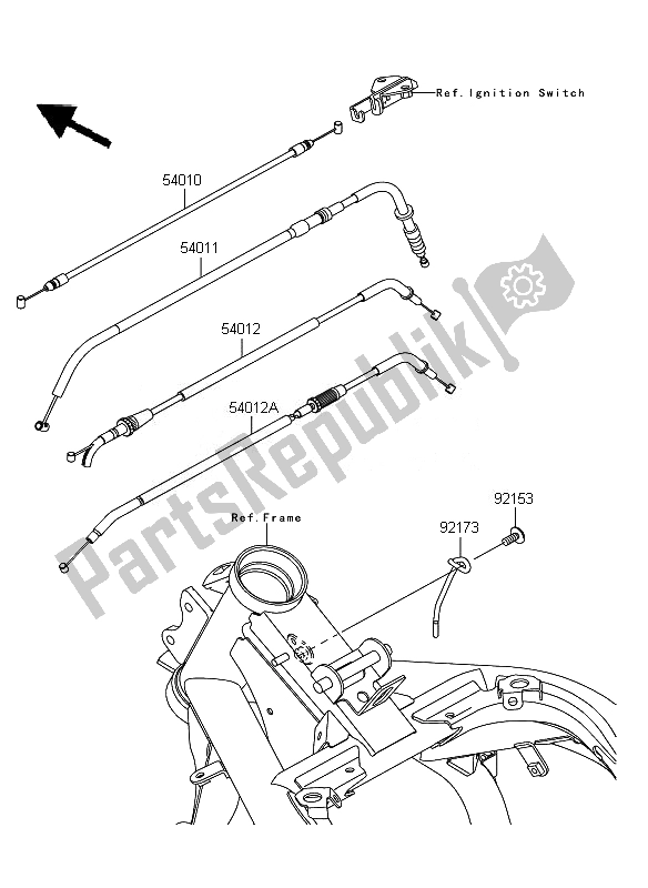 Wszystkie części do Kable Kawasaki ER 6F 650 2010