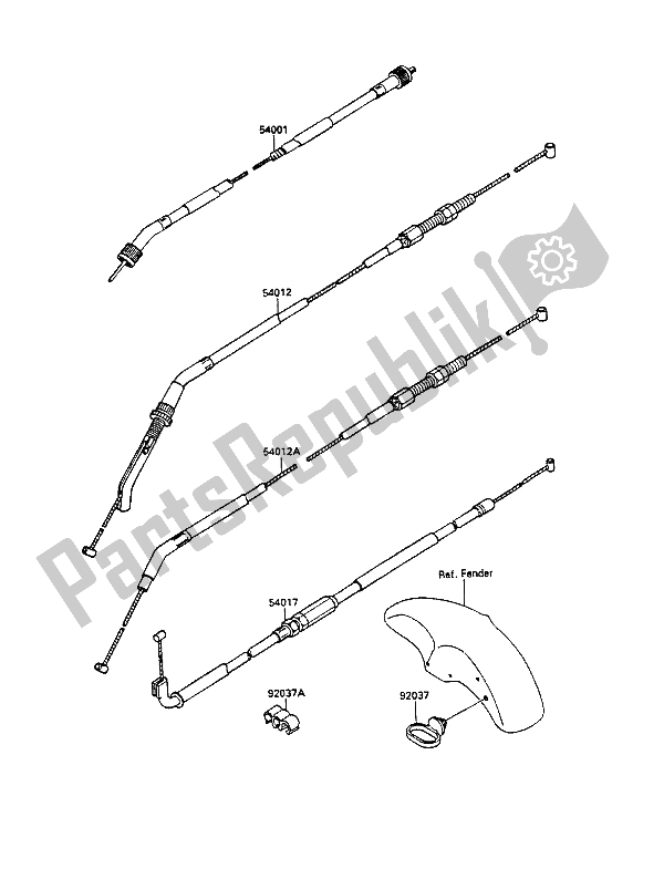 Todas las partes para Cables de Kawasaki ZXR 750 1990