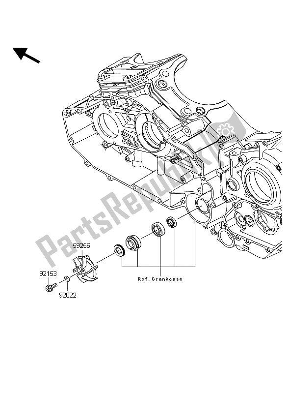 Toutes les pièces pour le Pompe à Eau du Kawasaki VN 1700 Classic ABS 2012