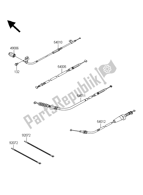 Toutes les pièces pour le Câbles du Kawasaki KFX 450R 2011