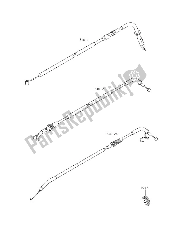 All parts for the Cables of the Kawasaki Vulcan S 650 2016