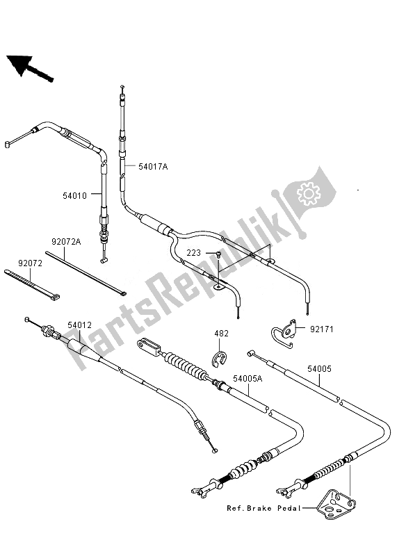 Tutte le parti per il Cavi del Kawasaki KVF 750 4X4 2007