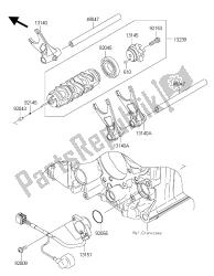 tambour de changement de vitesse et fourche (s) de changement de vitesse