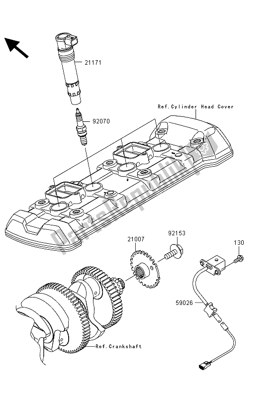 All parts for the Ignition System of the Kawasaki Z 1000 SX 2013