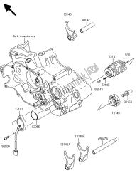 tambour de changement de vitesse et fourchette de changement de vitesse