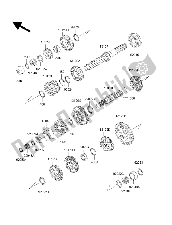 Alle onderdelen voor de Overdragen van de Kawasaki 1000 GTR 1997