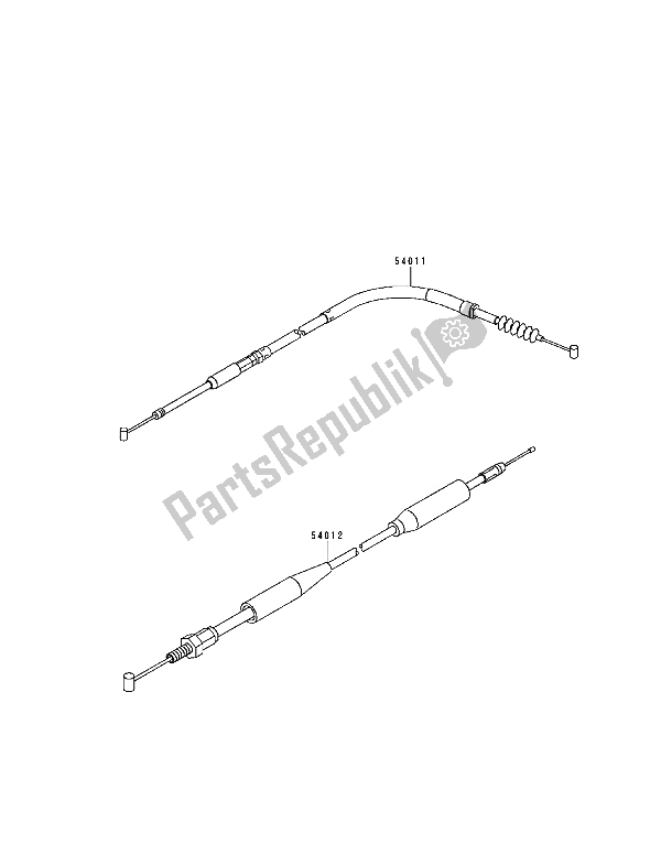 Tutte le parti per il Cavi del Kawasaki KX 500 1992