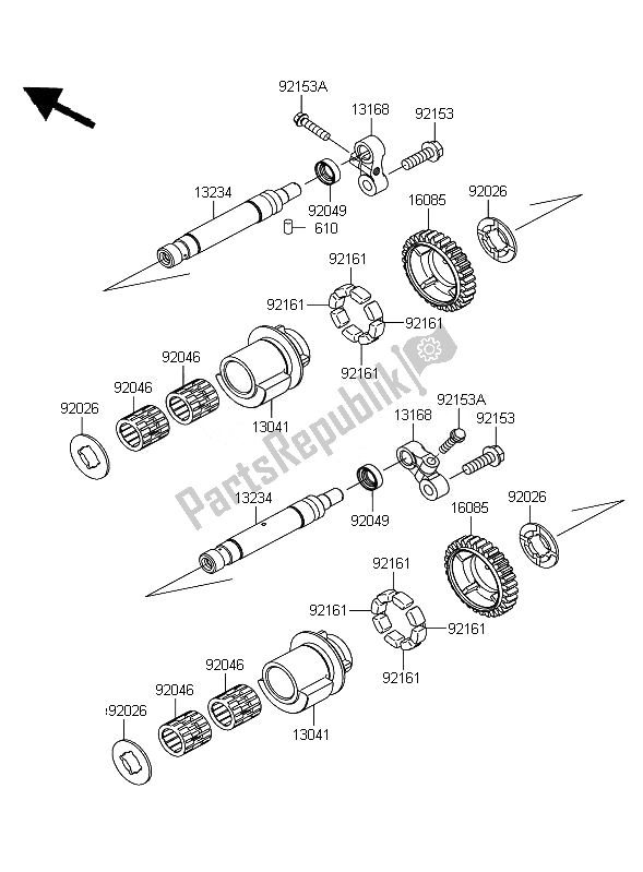 All parts for the Balancer of the Kawasaki ZZR 1400 ABS 2007