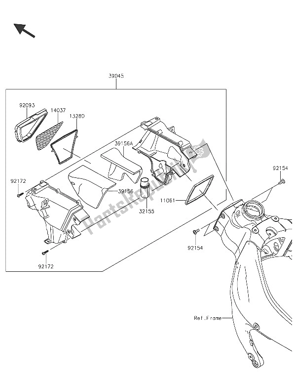 Tutte le parti per il Condotto Dell'aria del Kawasaki Ninja ZX 6R ABS 600 2016