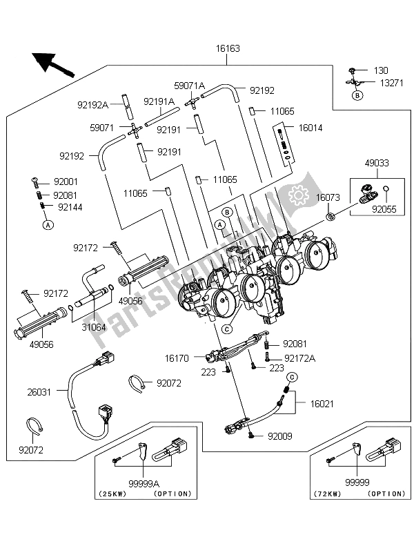 Toutes les pièces pour le Manette De Gaz du Kawasaki Z 750 2011