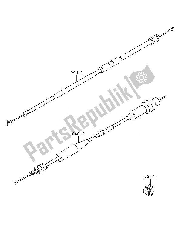 Todas las partes para Cables de Kawasaki KX 125 2005