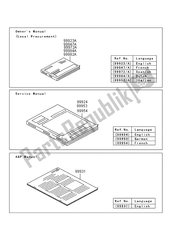 All parts for the Manual of the Kawasaki KVF 650 4X4 2013