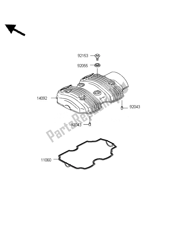 Todas las partes para Cubierta De Tapa De Cilindro de Kawasaki W 800 2011