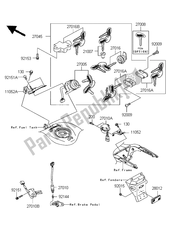 Todas las partes para Switch De Ignición de Kawasaki VN 1600 Mean Streak 2004