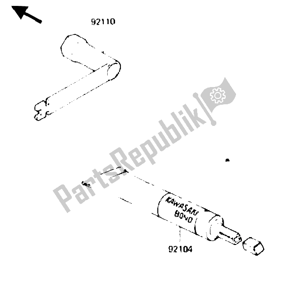 Tutte le parti per il Attrezzo del Kawasaki KDX 250 1985