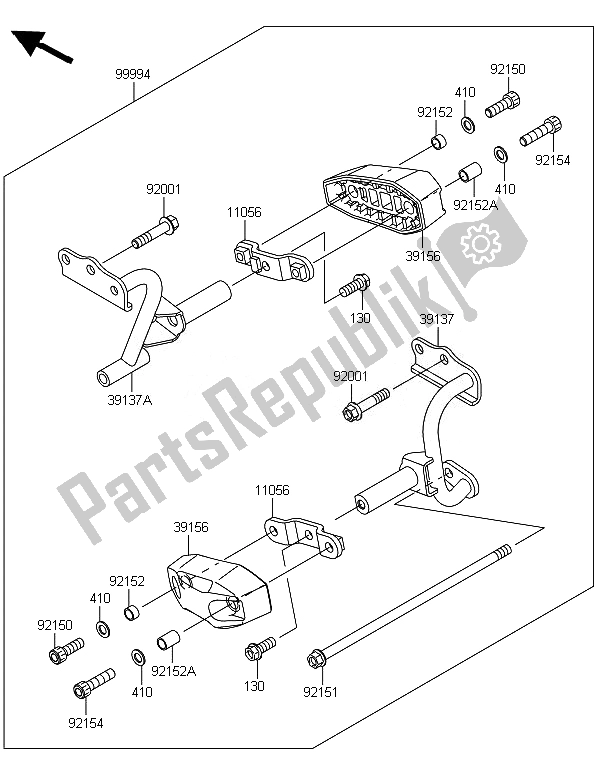 Todas las partes para Accesorio (protector Del Motor) de Kawasaki Ninja 300 ABS 2014