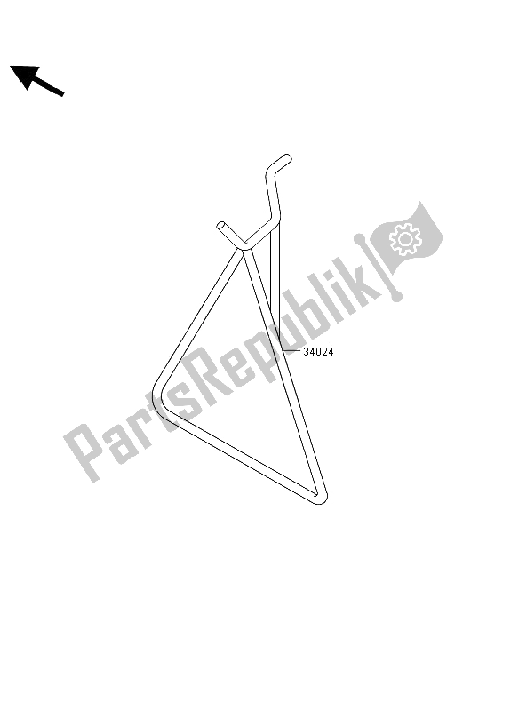 All parts for the Stand of the Kawasaki KX 65 2013