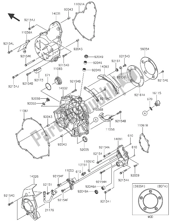 All parts for the Engine Cover(s) of the Kawasaki Vulcan S ABS 650 2016