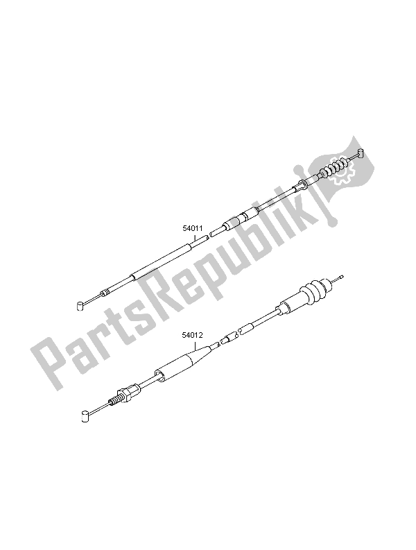 Alle onderdelen voor de Kabels van de Kawasaki KX 125 2000