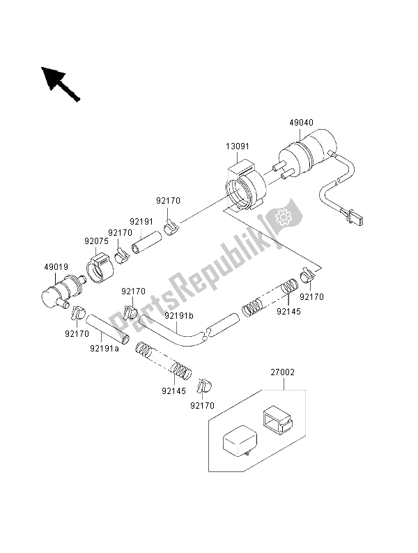 Tutte le parti per il Pompa Di Benzina del Kawasaki Ninja ZX 9R 900 2000