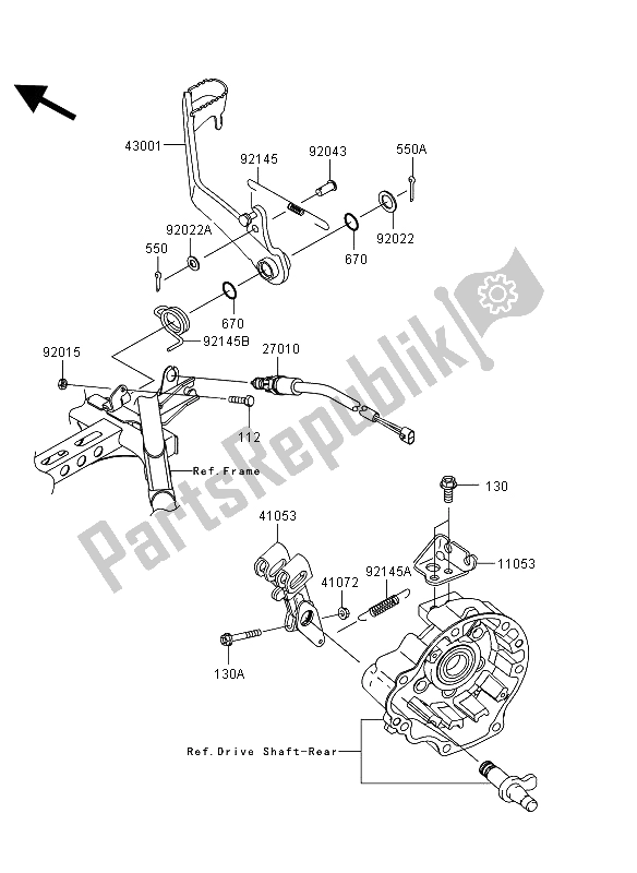 Todas las partes para Pedal De Freno de Kawasaki KVF 750 4X4 EPS 2013