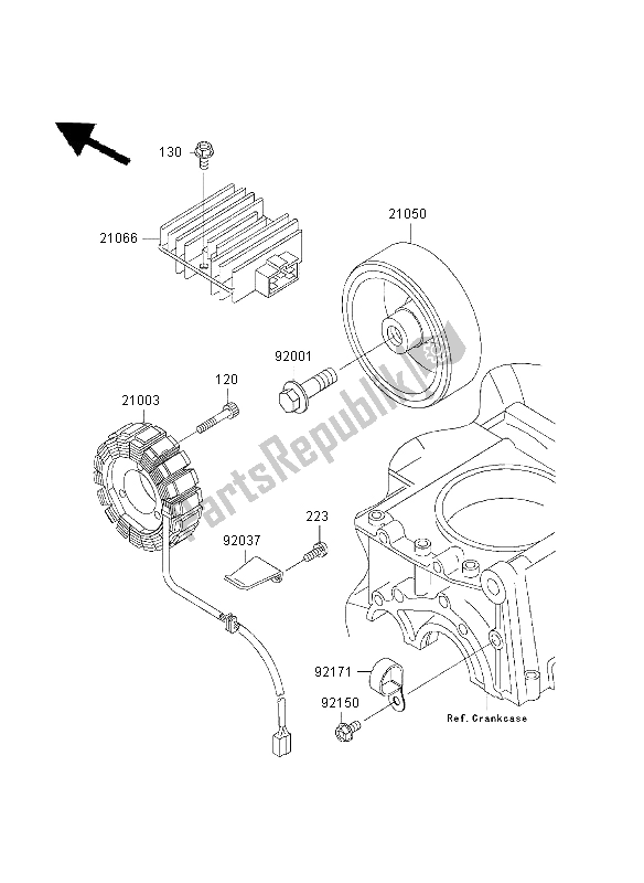 Tutte le parti per il Generatore del Kawasaki ZR 7 750 2003
