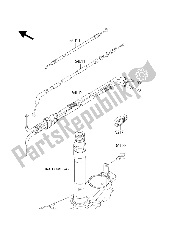 Todas las partes para Cables de Kawasaki Ninja ZX 10 RR 1000 2004