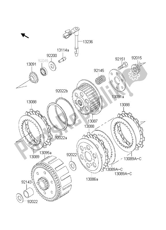 Wszystkie części do Sprz? G? O Kawasaki KLX 300R 2000