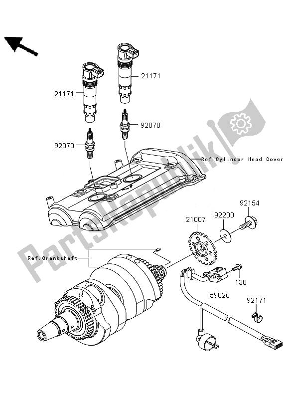 Todas las partes para Sistema De Encendido de Kawasaki Versys ABS 650 2011