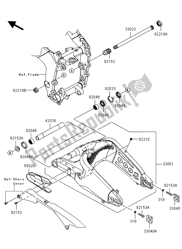 Wszystkie części do Wahacz Kawasaki Ninja ZX 6R 600 2012