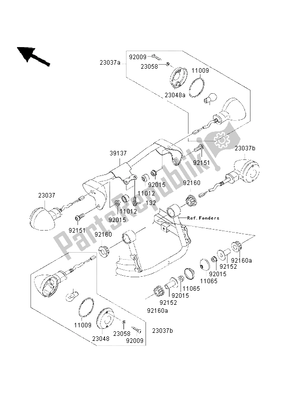 All parts for the Turn Signals of the Kawasaki VN 800 Drifter 2002