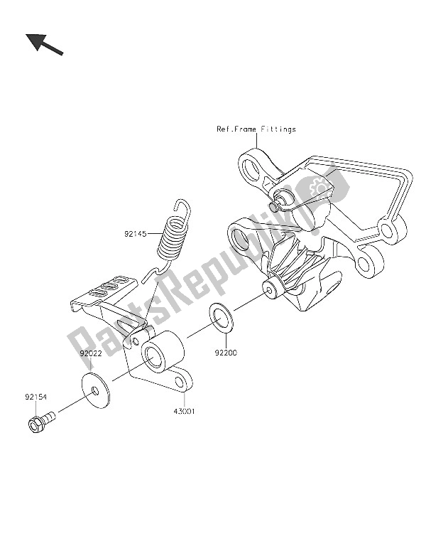 Tutte le parti per il Pedale Del Freno del Kawasaki Ninja 250 SL 2016