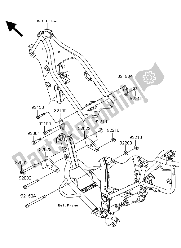 Todas las partes para Montaje Del Motor de Kawasaki KLX 250 2011