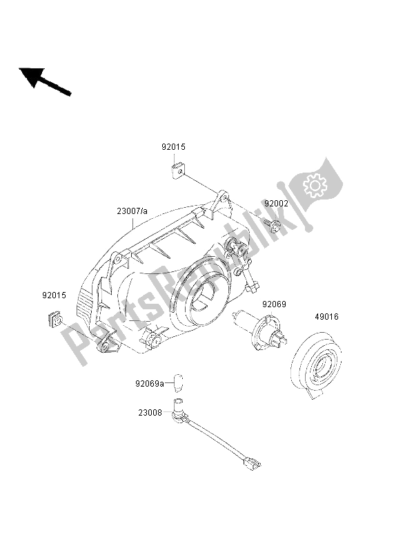 Toutes les pièces pour le Phare du Kawasaki ZZ R 600 2002