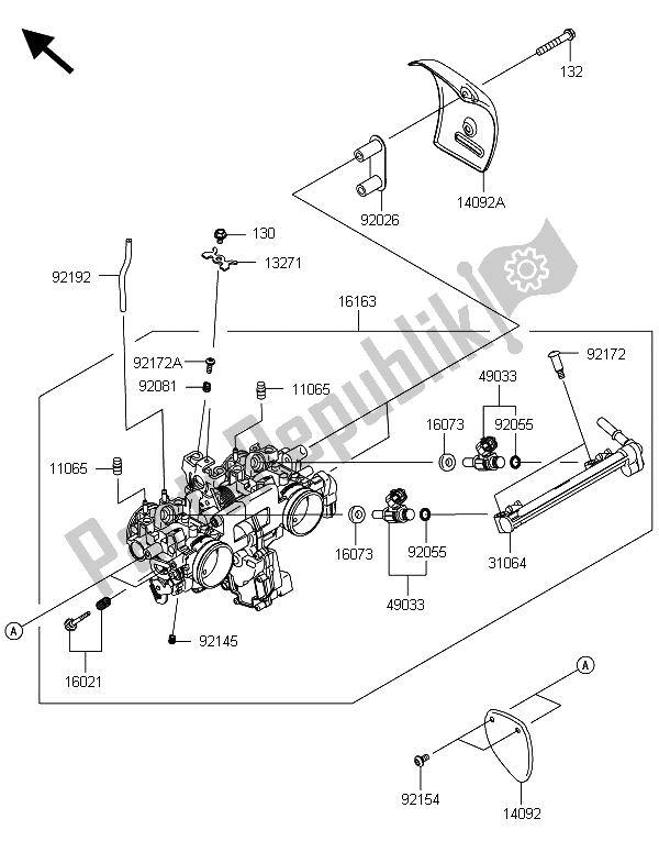 Todas las partes para Acelerador de Kawasaki W 800 2013