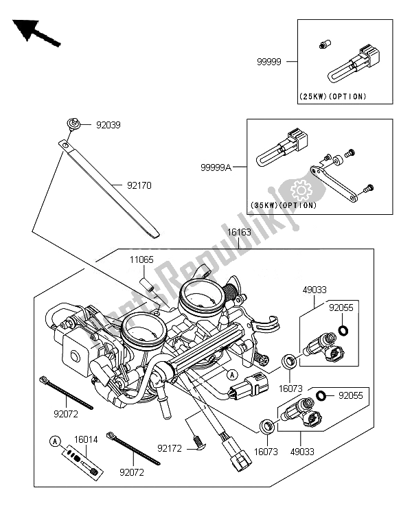 Todas las partes para Acelerador de Kawasaki Versys 650 2010