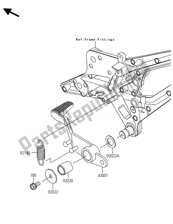 Toutes les pièces pour le Pédale De Frein du Kawasaki Z 800 ABS DEF 2014