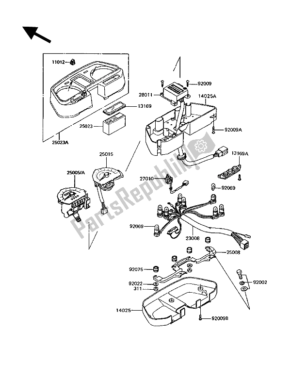 All parts for the Meter(s) of the Kawasaki GT 750 1994