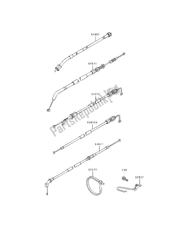 Tutte le parti per il Cavi del Kawasaki ZZ R 250 1994