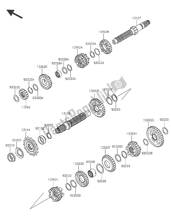 All parts for the Transmission of the Kawasaki Ninja 250 SL ABS 2016