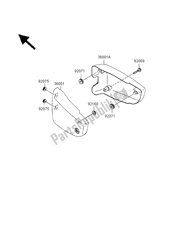 Todas las partes para Cubiertas Laterales de Kawasaki VN 1500 Classic Tourer 1999